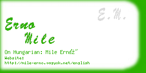 erno mile business card